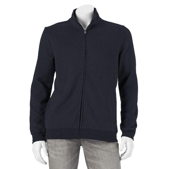 Men's Croft & Barrow® Classic-fit Easy-care Fleece Jacket, Size: Small, Blue
