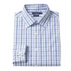 Men's Croft & Barrow&reg; Regular-fit Checked Easy-care Spread-collar Dress Shirt, Size: 18.5-34/35, Blue