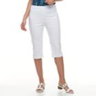 Women's Dana Buchman 17-in. Solid Pull-on Capris, Size: Xs, Natural