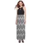 Juniors' Three Pink Hearts Print Maxi Dress, Teens, Size: Medium, Grey (charcoal)