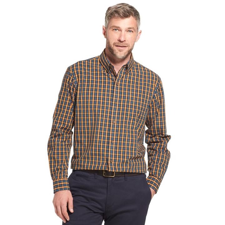 Men's Arrow Trail Blazer Classic-fit Plaid Button-down Shirt, Size: Xl, Blue