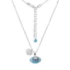 North Carolina Tar Heels Sterling Silver Team Logo & Crystal Football Pendant Necklace, Women's, Size: 18, Multicolor