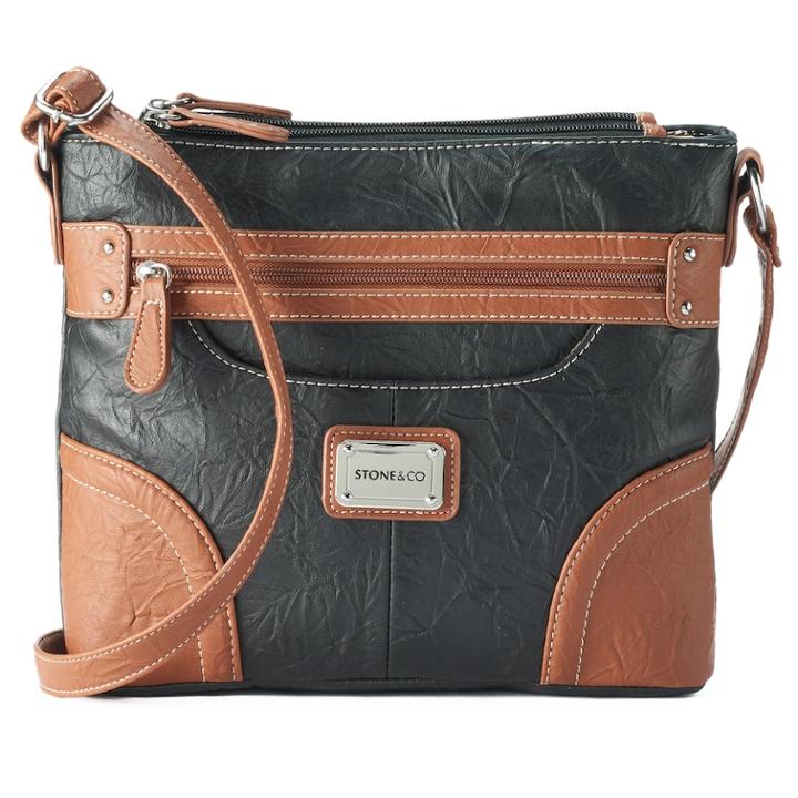 Stone & Co. Nancy Triple-entry Crossbody Bag, Women's, Grey (charcoal)