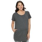 Maternity A:glow Gray Tunic, Women's, Size: Xs-mat, Black