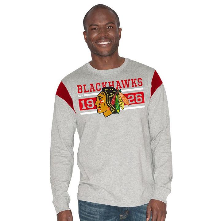 Men's Chicago Blackhawks Receiver Tee, Size: Medium, Blue