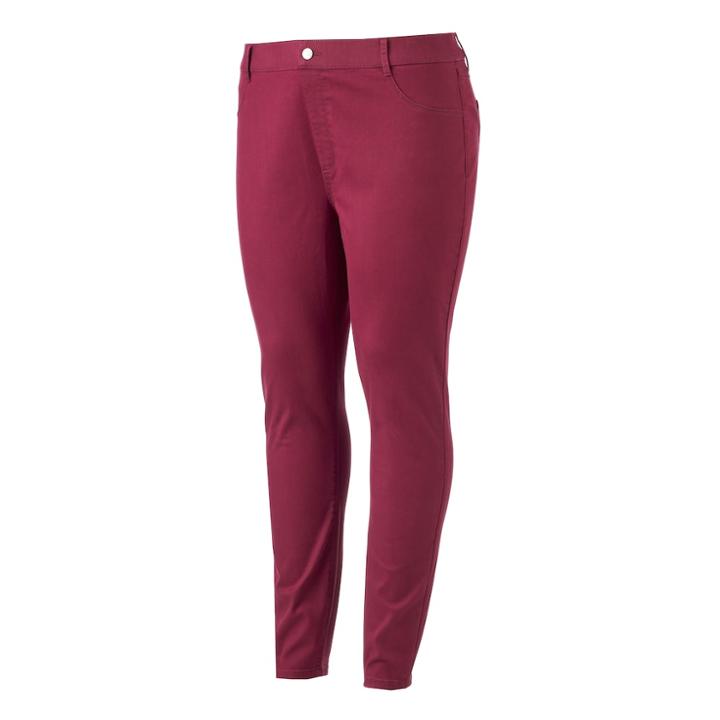 Plus Size Lc Lauren Conrad Pull-on Jeggings, Women's, Size: 20w T/l, Red Other