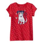 Girls 4-7 Jumping Beans&reg; Patriotic Glitter Tee, Girl's, Size: 6x, Med Red