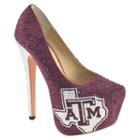 Women's Herstar Texas A & M Aggies Rhinestone Pump High Heels, Size: 7, Multicolor