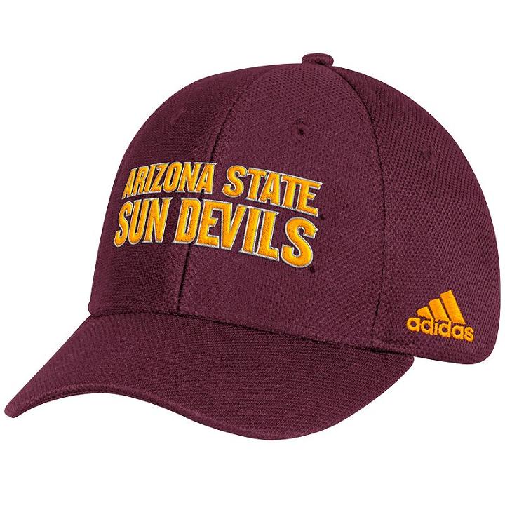 Adult Adidas Arizona State Sun Devils Structured Adjustable Cap, Men's, Red