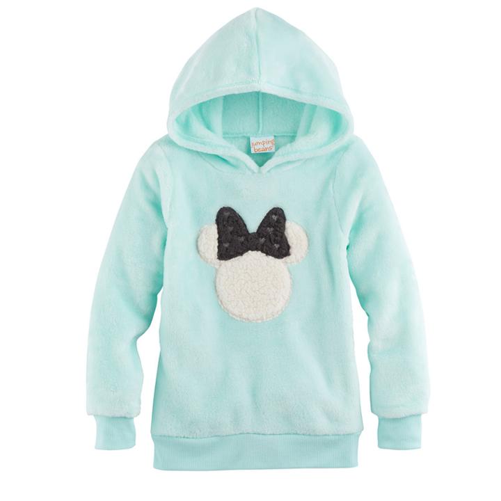 Disney's Minnie Mouse Girls 4-10 Plush Hoodie By Jumping Beans&reg;, Size: 7, Turquoise/blue (turq/aqua)