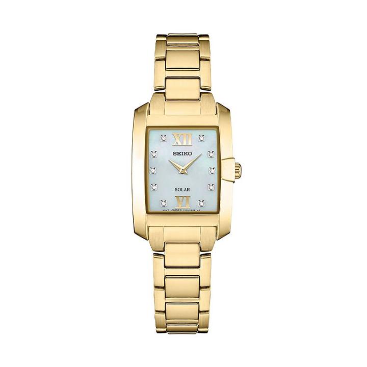 Seiko Women's Core Diamond Stainless Steel Watch, Size: Small, Gold
