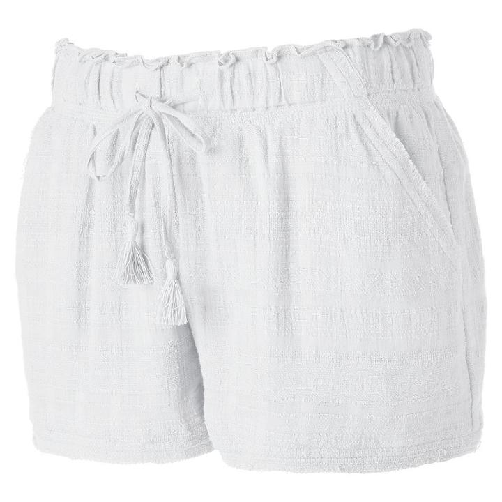 Rewind, Juniors' Raw Edge Shortie Shorts, Girl's, Size: Large, White Oth