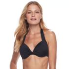 Women's Apt. 9&reg; Twist-front Halterkini Top, Size: Small, Black