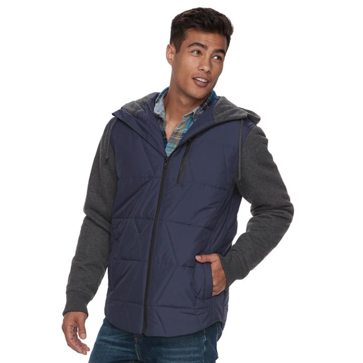 Men's Urban Pipeline Vest Jacket, Size: Xl, Blue (navy)