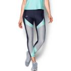 Women's Under Armour Heatgear Color Block Ankle Crop Leggings, Size: Medium, Blue (navy)