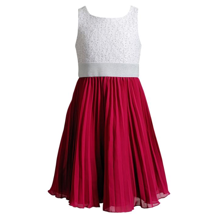 Girls 7-16 Emily West Lace & Pleated Chiffon Skirt Dress, Size: 10, White Oth