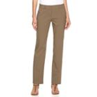 Women's Apt. 9&reg; Torie Straight-leg Dress Pants, Size: 14, Dark Brown