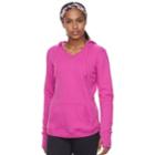 Women's Tek Gear V-neck Fleece Hoodie, Size: Small, Dark Pink
