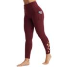 Women's Marika Laced High-waisted Ankle Leggings, Size: Small, Dark Red