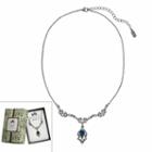 Downton Abbey Silver Tone Simulated Crystal Y Necklace, Women's, Size: 16, Blue
