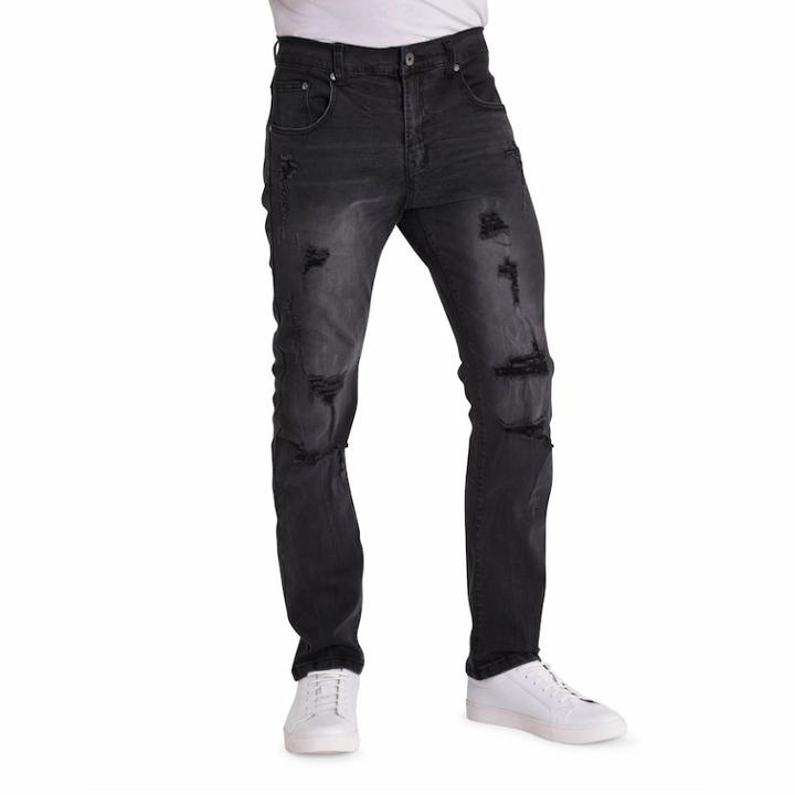 Men's True Luck Hooper Slim-fit Jeans, Size: 32x32, Black