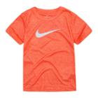 Boys 4-7 Nike Blacktop Speckled Swoosh Logo Graphic Tee, Size: 4, Med Orange