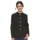 Women's Croft & Barrow&reg; Utility Jacket, Size: Medium, Black