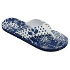 Women's College Edition Byu Cougars Floral Polka-dot Flip-flops, Size: Large, White