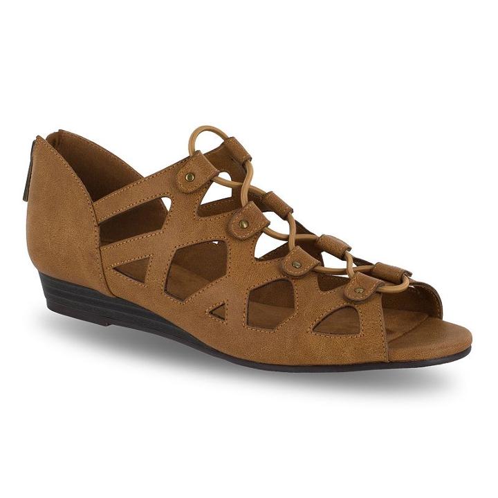 Easy Street Savvy Women's Sandals, Size: Medium (6.5), Brown Over