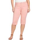 Plus Size Gloria Vanderbilt Amanda Skimmer Capris, Women's, Size: 16 W, Med Pink