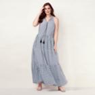 Plus Size Lc Lauren Conrad Halter Maxi, Women's, Size: 3xl, Grey