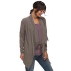 Women's Sonoma Goods For Life&trade; Fringe Flyaway Cardigan, Size: Large, Med Brown