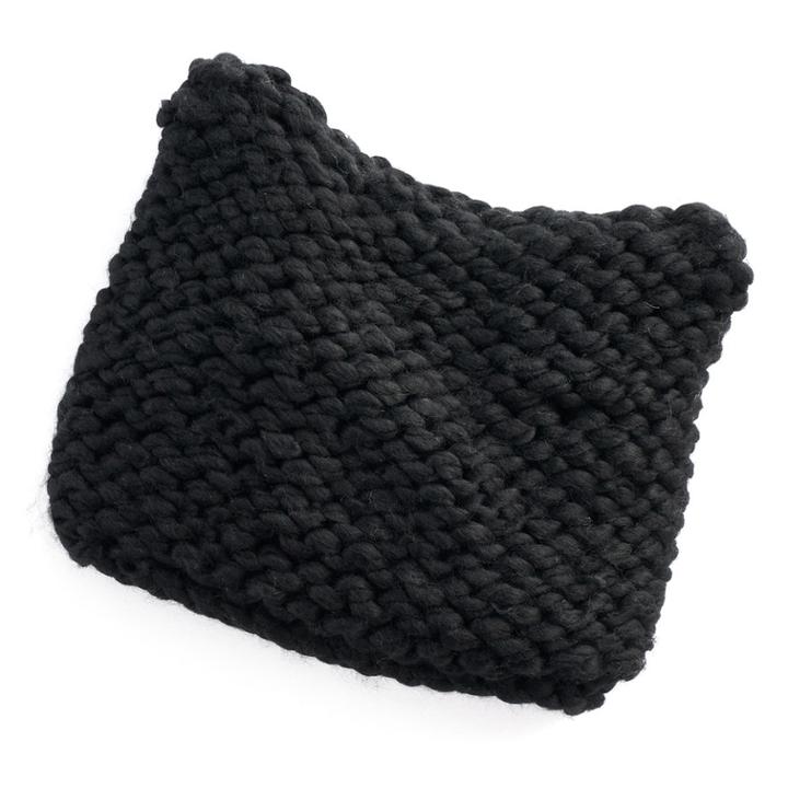 Women's Lc Lauren Conrad Chunky Knit Kitty Ear Beanie, Black