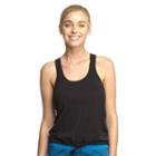 Women's Colosseum Water Club Mesh Racerback Yoga Tank, Size: Xl, Black