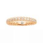 Love 360 14k Rose Gold 1/8 Carat T.w. Diamond Wedding Ring, Adult Unisex, Size: 7, White