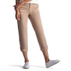 Women's Lee Carsen Relaxed Fit Twill Capris, Size: 14 Avg/reg, Lt Beige