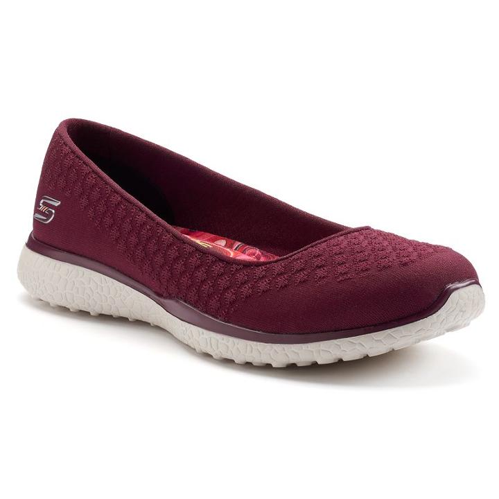 Skechers Microburst One-up Women's Flats, Size: 8, Dark Red