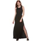 Juniors' Love, Fire Twist-back Maxi Dress, Teens, Size: Small, Black