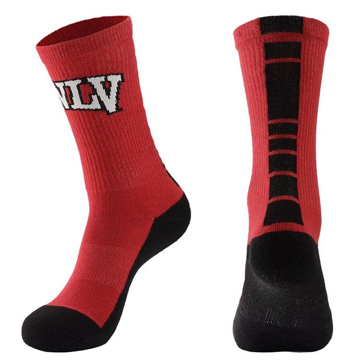 Men's Mojo Unlv Rebels Champ 1/2-cushion Performance Crew Socks, Size: 10-13, Red