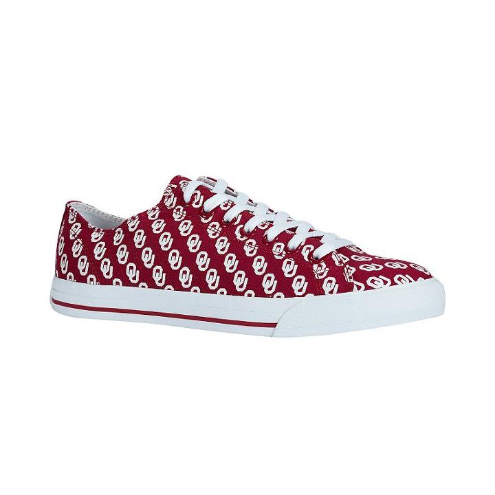Adult Row One Oklahoma Sooners Victory Sneakers, Size: 4.5, Dark Red