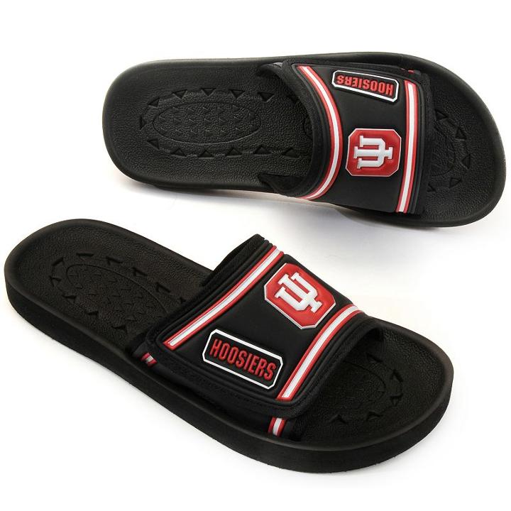 Youth Indiana Hoosiers Slide Sandals, Boy's, Size: Medium, Black