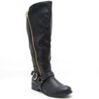 Qupid Plateau Women's Knee High Boots, Girl's, Size: Medium (7), Black