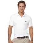 Men's Chaps Classic-fit Solid Pique Polo, Size: Medium, White