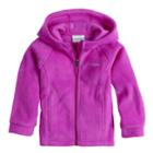 Baby Girl Columbia Three Lakes Fleece Hoodie Jacket, Size: 3-6 Months, Lt Purple
