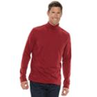 Men's Croft & Barrow&reg; Classic-fit Easy-care Interlock Turtleneck, Size: Xl, Med Red