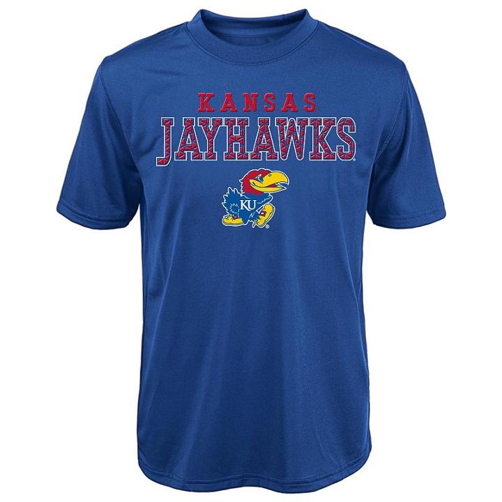 Boys 4-7 Kansas Jayhawks Fulcrum Performance Tee, Boy's, Size: L(7), Blue