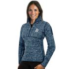 Women's Antigua Detroit Tigers Fortune Midweight Pullover Sweater, Size: Medium, Blue (navy)