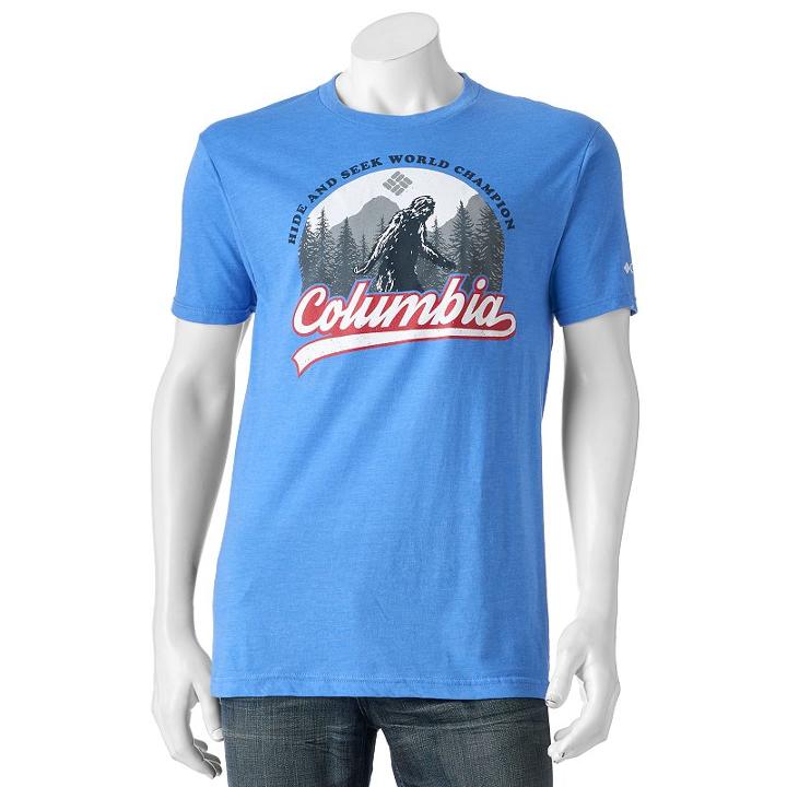 Men's Columbia Bigfoot Graphic Tee, Size: Small, Med Blue