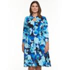 Plus Size Suite 7 Floral Twist-neck Fit & Flare Dress, Women's, Size: 16 W, Ovrfl Oth