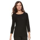 Women's Dana Buchman Diagonal Stripe Sweater, Size: Xl, Black